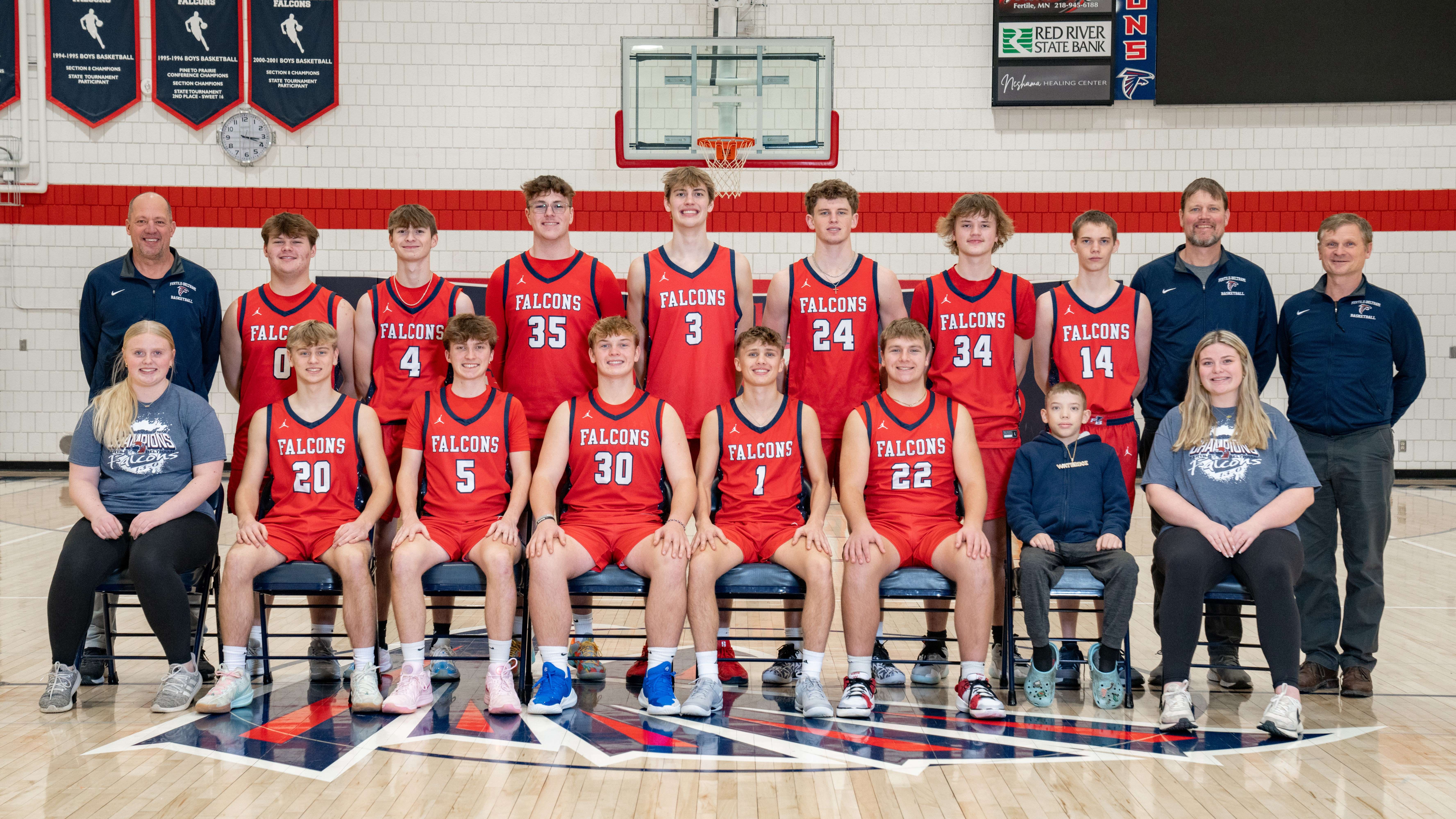 Fertile-Beltrami boys basketball team photo