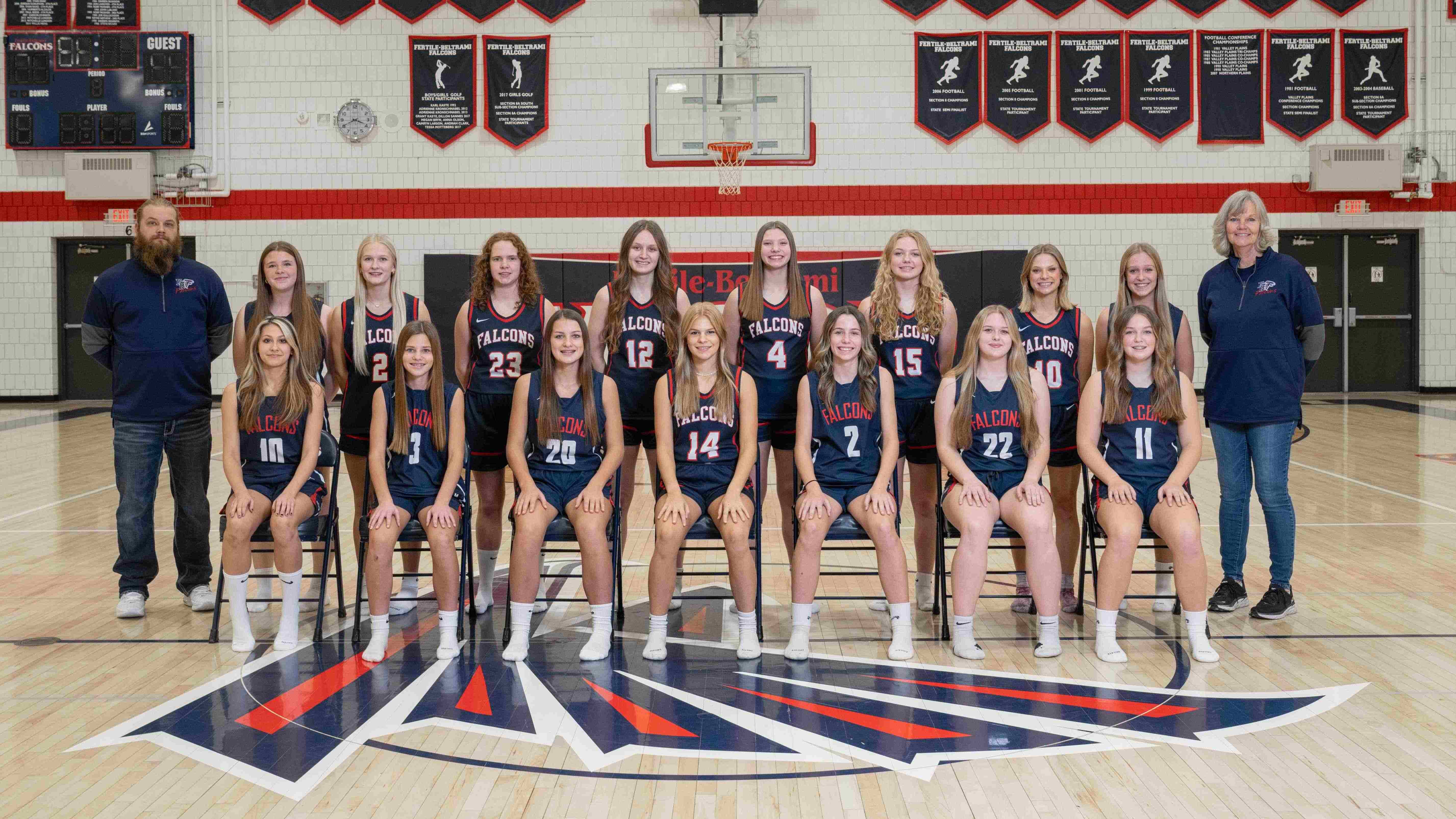 Junior Varsity girls basketball team